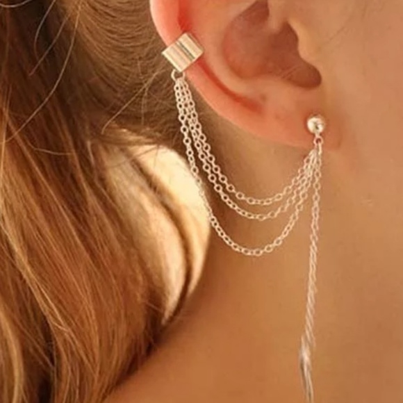 Nikkiwallflower Jewelry - ☆Cindy☆ Feather Chain and Cuff Earring